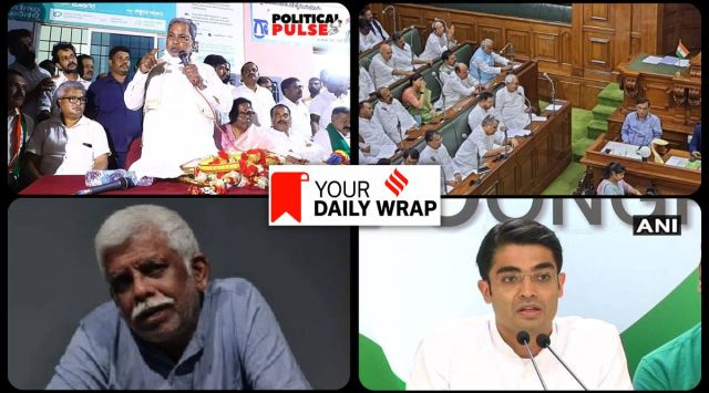 (Clockwise) The Bihar Assembly, Jaiveer Shergill, 'Civic' Chandran, and Siddaramaiah.
