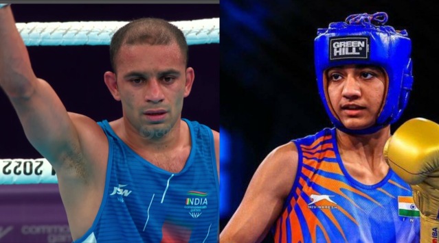 Amit Panghal and Nitu Ghanghas.