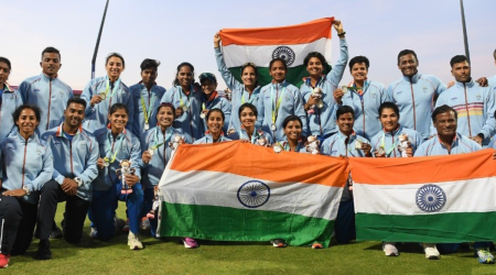 Indian team win silver at the inaugural women's cricket competition at 
commonwealth  games Credit: (DD/twitter)