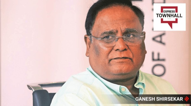 Radheshyam Mopalwar, Director General (War Room, Infrastructure Projects) and Managing Director of the Maharashtra State Road Development Corporation (MSRDC) (Express Photo by Ganesh Shirsekar)