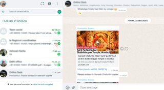WhatsApp Web, WhatsApp Web filter by unread, WhatsApp Web filter unread