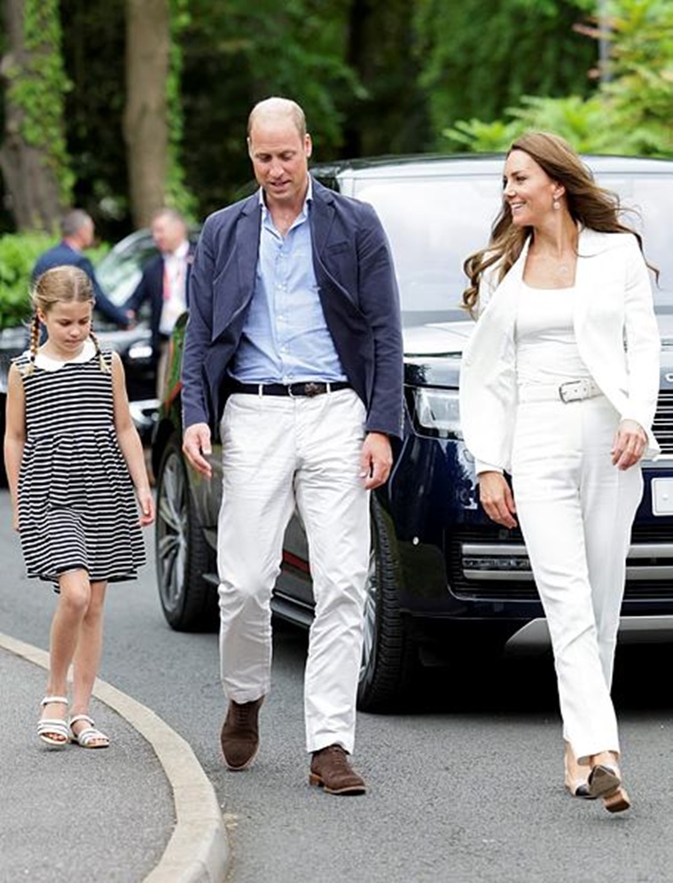 Princess Charlotte, Princess Charlotte news, Princess Charlotte at Commonwealth Games, Princess Charlotte with Kate Middleton and Prince William, indian express news