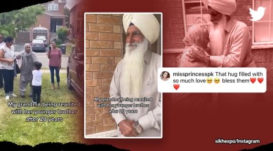 woman meets brother after 20 years. Reunion video