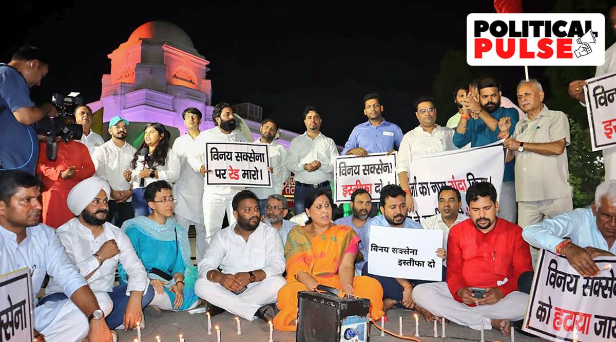 Protest By Aap Mlas Outside Delhi Assembly Protest By Aap Mlas Outside Delhi Assembly