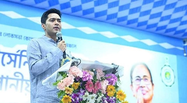 Abhishek Banerjee was addressing a gatjhering at the foundation stone-laying ceremony of a water supply project in his Lok Sabha constituency Diamond Harbour. (Twitter/AITC)