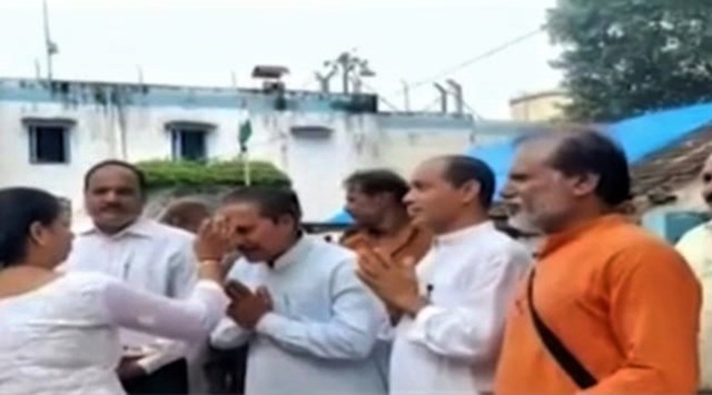 11 convicted for life in the gangrape of Bilkis Bano, and the murder of seven members of her family, during the 2002 Gujarat riots, walk out of jail. (Express Photo)