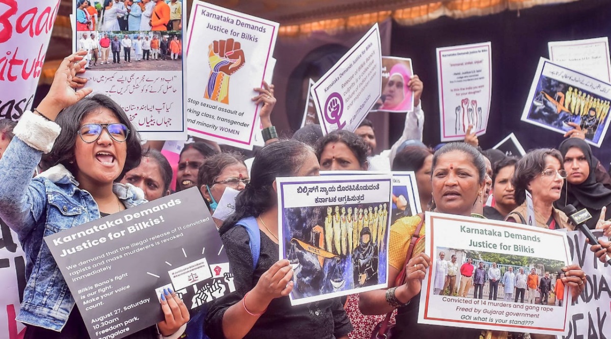 In Photos India Sees Protests Against Remission Of 11 Convicts In Bilkis Bano Case 8644