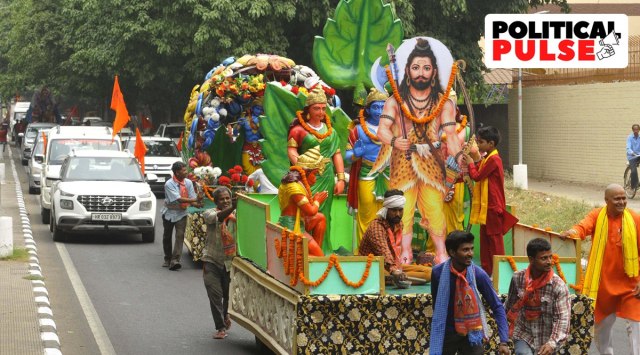 Devotees take out yatra to mark Parshuram Jayanti. (Express File Photo)