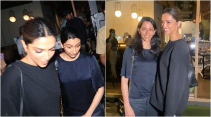 414px x 230px - Deepika Padukone twins in black with sister Anisha, gives her a kiss. Watch  | Bollywood News - The Indian Express