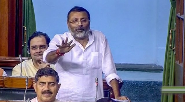 Dubey cited expulsion of Subramanian Swamy in 1976 from Rajya Sabha to buttress his demand for Gandhi's termination. (SANSAD TV/PTI Photo)