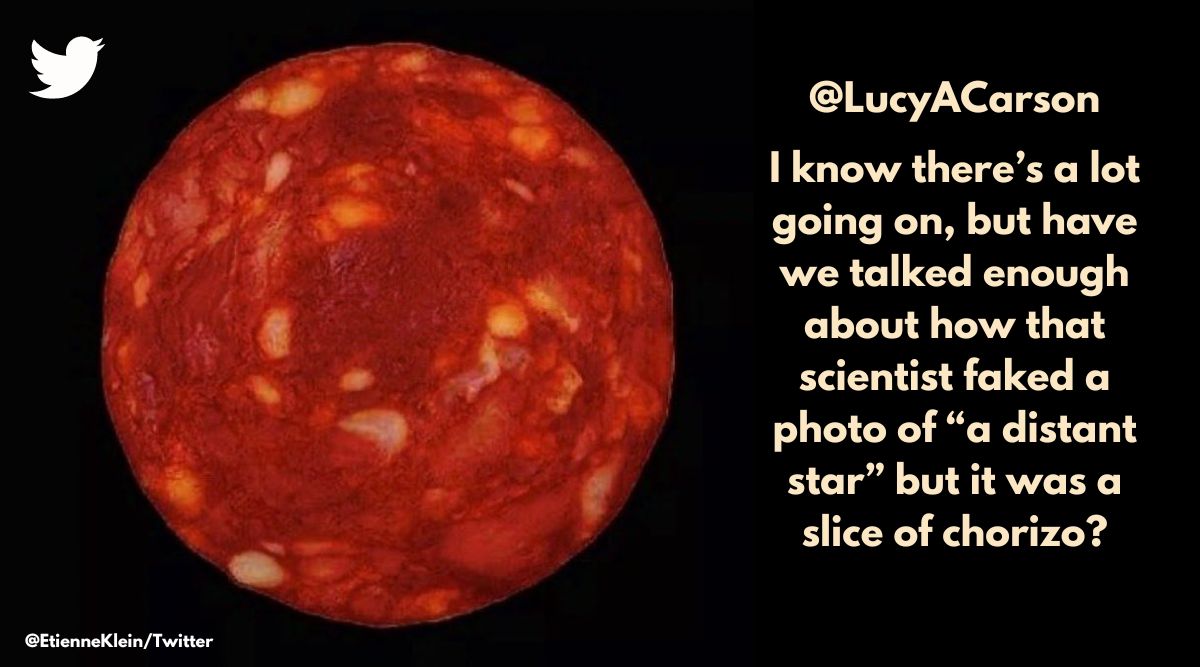 Étienne Klein a french physicist, Proxima Centaura fake image, Viral Proxima Centauri is a sliced chorizo, French scientist pranks netizens with a photograph of sliced chorizo, Indian Express