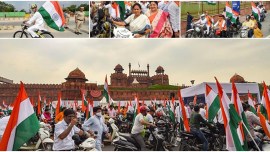 Tiranga bike rally, Delhi news, independence day