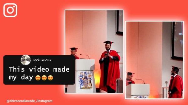 Little girls cheers dad during graduation video, Aashish Nalawade, Aashish Nalawade daughter cheers dad during graduation ceremony, viral video young girl cheers dad on graduation, Indian Express