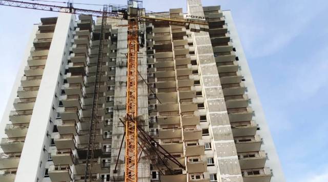 Police said the incident took place around 5.15 pm when at least five labourers were dismantling a tower crane.