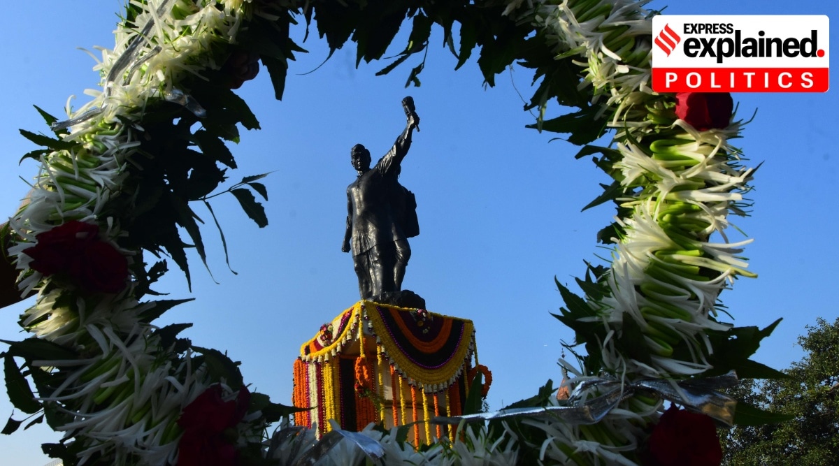 Hutatma Chowk, memorial to those who were killed while fighting for a separate state of Maharashtra. (Express Photo: Ganesh Shirsekar, File)