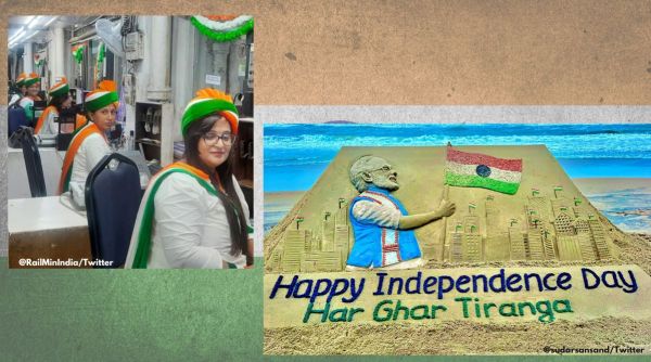 India at 75, Independence day 2022, Azadi Ka Amrit Mahotsav, Independence day celebrations PM Modi, Mamata Banerjee joins folk dancers Independence day celebrations, Indian Express