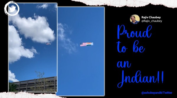 Anand Mahindra, Anand Mahindra tweets, India parade boston, 220 feet US-India flag flown in sky, airplane unfurls 220 feet US-India Flag in Boston, Indian express