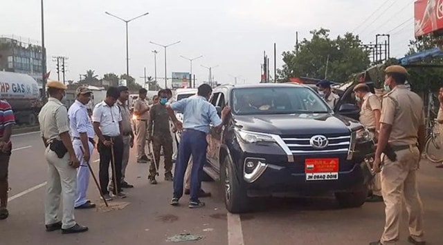 Security personnel recover illegal money during a search operation in a vehicle belonging to Congress MLA, in Ranchi, Saturday. (PTI)