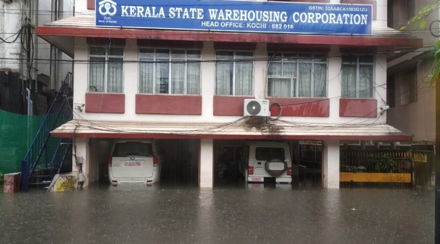 Heavy rains resulted in waterlogging in several parts of Kochi on August 30. (Express photo by Vishnu Ram)