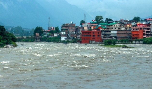 Swollen Beas river