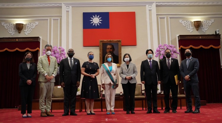 Nancy Pelosi during her visit to Taiwan as part of her Asia tour.