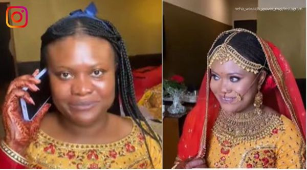 nigerian woman as indian bride, african woman makeover as indian bride, makeover, indian bridal look, indian express