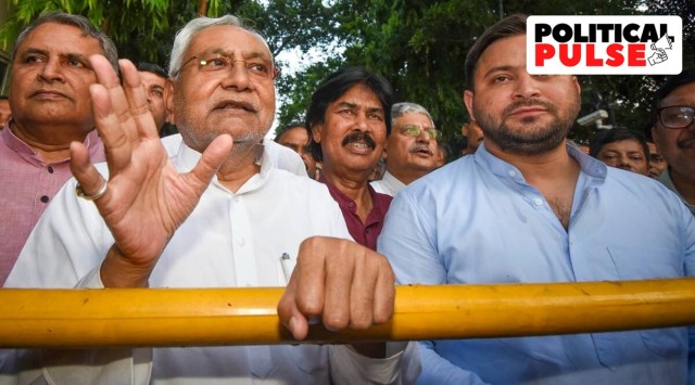 A clearer signal of bonhomie was spotted when Nitish received Tejashwi very warmly during an iftaar earlier this year, and even saw him off till the gate of the CM's residence. (PTI Photo)
