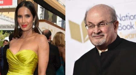 Salman Rushdie, Salman Rushdie attacked, Salman Rushdie marriage, Salman Rushdie and Padma Lakshmi, Padma Lakshmi tweet, indian express news