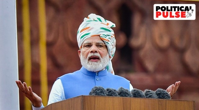 Prime Minister Narendra Modi addresses the nation from the ramparts of the Red Fort on the occasion of the 76th Independence Day, in New Delhi. (PTI Photo)