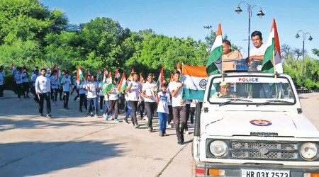Panchkula police organises walkathon for Har Ghar Tiranga campaign