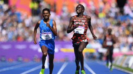 Avinash Sable in action. (Twitter/Team India)