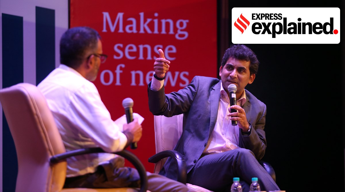 Sajjid Chinoy at a previous edition of Explained-Live in New Delhi. (Express Photo: Praveen Khanna)
