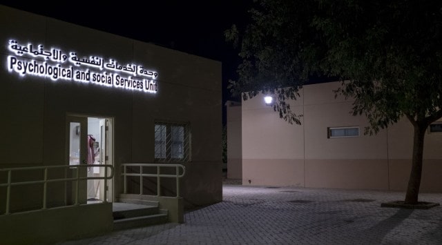 The psychological and social services unit at the Counseling and Care Center in Riyadh, Saudi Arabia, July 11, 2022. About 6,000 men have gone through some form of the re-education program for former extremists, including 137 former prisoners of Guantánamo Bay. (Gabriella Demczuk/The New York Times)
