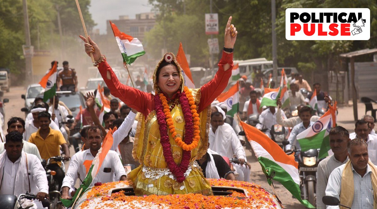 BJP leader and actress Sonali Phogat during 75th Independence Day celebrations. (Twitter/@sonaliphogatbjp)