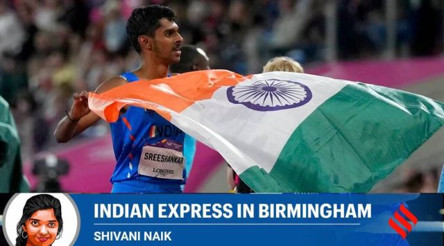 Sreeshankar went big on his fourth attempt, after lying sixth in the field with a best of 7.84m after his first three jumps.