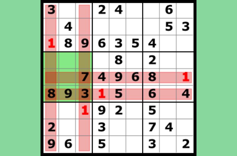sudoku solving technique crosshatching
