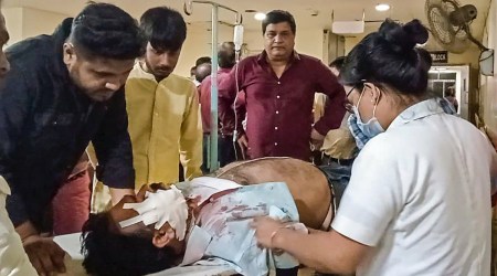 Congress MLA Sudip Roy Barman undergoes treatment at a hospital in Agartala, Thursday, Aug. 11, 2022. (PTI Photo)