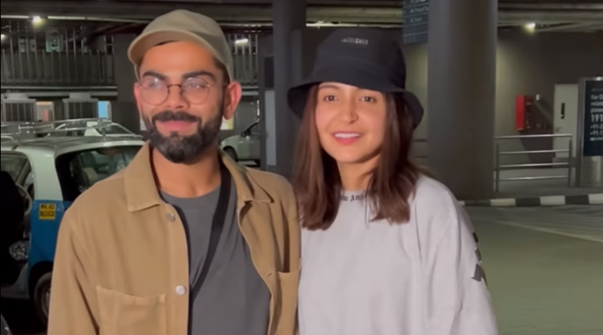 Anushka Sharma- Virat Kohli Glow as They Walk Hand-in-Hand at Mumbai  Airport- PICS