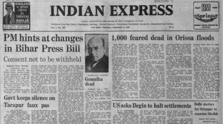 Bihar Press Bill, Assam deadlock, Poland clashes, Indira Gandhi, Sriram Venkataraman, Assam, Poland, Indian express, Opinion, Editorial, Current Affairs