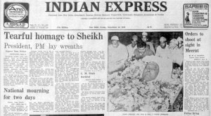Sheikh Abdullah, Meerut Riots, National Mourning, Israel Recognised, Israel, Gunmen Captured, Indian express, Opinion, Editorial, Current Affairs