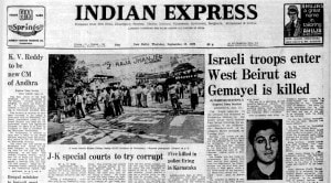 New Andhra CM, Ceasefire Broken, Farooq Abdullah, Princess Grace Dies, Indian express, Opinion, Editorial, Congress (I) legislature party, Jammu and Kashmir, Israeli troops, West Beirut