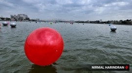 sabarmati river art installation