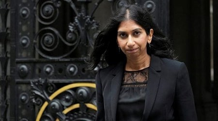 Home secretary Suella Braverman QC walks outside 10 Downing Street, following the passing of Britain's Queen Elizabeth, in London, Britain, September 9, 2022. (REUTERS Photo)