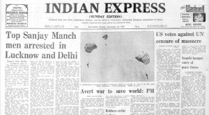 Sanjay Gandhi Vichar Manch, Gauriganj shooting incident, All India Radio, US-Israel, US Votes For Israel, Maneka Gandhi, AIR Strikes, Indian Express