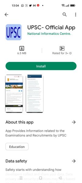 UPSC, UPSC mobile app, UPSC app, UPSC official mobile app, Union Public Service Commission