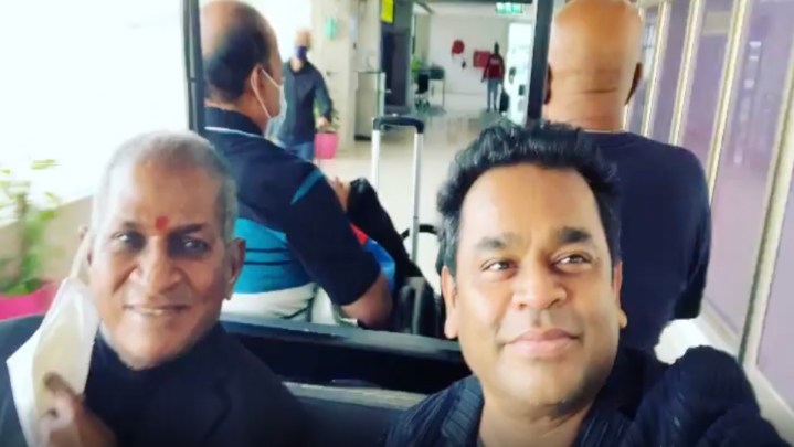 A screenshot from video shared by AR Rahman with Ilaiyaraaja