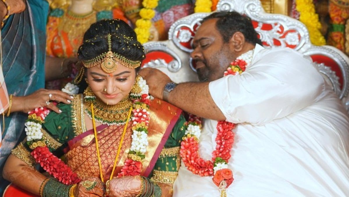 A still from Mahalakshmi and Ravidhar wedding