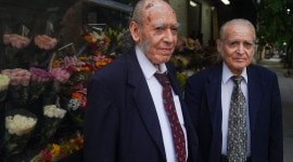 brothers Miguel and Carlos Cevallos, making colorful posters, colorful posters going global, colorful signs, octogenarian brothers artists, indian express news