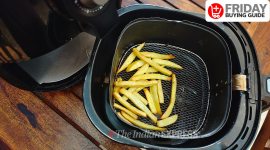 AirFryer with french fries inside