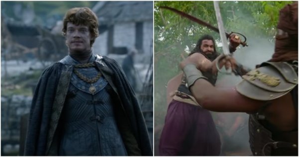 Alfie Allen as Theon Grey Joy and Vikram Prabhu as Parthiban (Screenshots of GOT and PS promo)